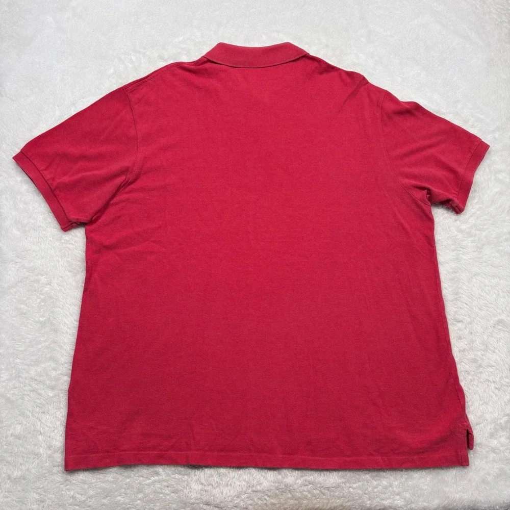 Polo Ralph Lauren Polo Shirt Mens 2XB BIG Red Short Sleeve BOXY Pony Logo Preppy